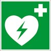 Aushang Defibrillator AED Aufkleber nach ILCOR, 15x15cm