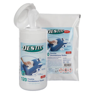 DESTIX Desinfektionstücher in Spenderbox-Set, 13x20...